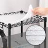 imageSONGMICS 5Tier Bathroom Shelf Storage Rack for Small Space with 5 PP Shelf Liners Removable Hook Extendable Design Ink Black and Translucent ULGR23BKInk Black  Translucent