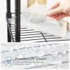imageSONGMICS 5Tier Storage Shelves Wire Shelving Unit Kitchen Metal Shelves Storage Rack with Adjustable Shelves Shelf Liners 8 Hooks for Garage 118 x 157 x 476 Inches Black ULGR115B01Black