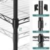 imageSONGMICS 5Tier Storage Shelves Wire Shelving Unit Kitchen Metal Shelves Storage Rack with Adjustable Shelves Shelf Liners 8 Hooks for Garage 118 x 157 x 476 Inches Black ULGR115B01Black