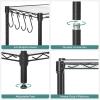 imageSONGMICS 5Tier Storage Shelves Wire Shelving Unit Kitchen Metal Shelves Storage Rack with Adjustable Shelves Shelf Liners 8 Hooks for Garage 118 x 157 x 476 Inches Black ULGR115B01Black