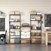 imageSONGMICS 5Tier Storage Shelves Wire Shelving Unit Kitchen Metal Shelves Storage Rack with Adjustable Shelves Shelf Liners 8 Hooks for Garage 118 x 157 x 476 Inches Black ULGR115B01Black