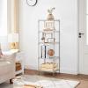 imageSONGMICS 5Tier Storage Shelves Wire Shelving Unit Kitchen Metal Shelves Storage Rack with Adjustable Shelves Shelf Liners 8 Hooks for Garage 118 x 157 x 476 Inches Black ULGR115B01Silver
