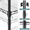 imageSONGMICS 5Tier Storage Shelves Wire Shelving Unit Kitchen Metal Shelves Storage Rack with Adjustable Shelves Shelf Liners 8 Hooks for Garage 118 x 157 x 476 Inches Black ULGR115B01Black
