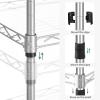 imageSONGMICS 5Tier Storage Shelves Wire Shelving Unit Kitchen Metal Shelves Storage Rack with Adjustable Shelves Shelf Liners 8 Hooks for Garage 118 x 157 x 476 Inches Black ULGR115B01Silver