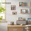 imageSONGMICS 5x7 Picture Frames with 6 Mats for Wall Set of 3 Collage Photo Frames for 5x7 4x6 35x5 Pictures Hanging or Table Display Glass Front 5 NonTrace Nails Teak Brown URPF045K01Teak Brown