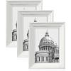 imageSONGMICS 5x7 Picture Frames with 6 Mats for Wall Set of 3 Collage Photo Frames for 5x7 4x6 35x5 Pictures Hanging or Table Display Glass Front 5 NonTrace Nails Teak Brown URPF045K01Rustic White