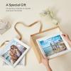 imageSONGMICS 5x7 Picture Frames with 6 Mats for Wall Set of 3 Collage Photo Frames for 5x7 4x6 35x5 Pictures Hanging or Table Display Glass Front 5 NonTrace Nails Teak Brown URPF045K01Rustic White