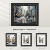 imageSONGMICS 5x7 Picture Frames with 6 Mats for Wall Set of 3 Collage Photo Frames for 5x7 4x6 35x5 Pictures Hanging or Table Display Glass Front 5 NonTrace Nails Teak Brown URPF045K01Ash Black