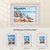 imageSONGMICS 5x7 Picture Frames with 6 Mats for Wall Set of 3 Collage Photo Frames for 5x7 4x6 35x5 Pictures Hanging or Table Display Glass Front 5 NonTrace Nails Teak Brown URPF045K01Rustic White