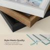 imageSONGMICS 5x7 Picture Frames with 6 Mats for Wall Set of 3 Collage Photo Frames for 5x7 4x6 35x5 Pictures Hanging or Table Display Glass Front 5 NonTrace Nails Teak Brown URPF045K01Rustic White