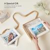 imageSONGMICS 5x7 Picture Frames with 6 Mats for Wall Set of 3 Collage Photo Frames for 5x7 4x6 35x5 Pictures Hanging or Table Display Glass Front 5 NonTrace Nails Teak Brown URPF045K01Rustic White
