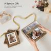 imageSONGMICS 5x7 Picture Frames with 6 Mats for Wall Set of 3 Collage Photo Frames for 5x7 4x6 35x5 Pictures Hanging or Table Display Glass Front 5 NonTrace Nails Teak Brown URPF045K01Teak Brown