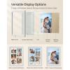 imageSONGMICS A4 Picture Frame Collage for Wall Decor Set of 2 4x6 Multi Photo Frame for Desk 8x10 8x12 or 4x4 Photos with 6 Mats 9x12 Without Mat Glass Front 3 NonTrace Nails Rustic WhiteRustic White