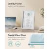 imageSONGMICS A4 Picture Frame Collage for Wall Decor Set of 2 4x6 Multi Photo Frame for Desk 8x10 8x12 or 4x4 Photos with 6 Mats 9x12 Without Mat Glass Front 3 NonTrace Nails Rustic WhiteRustic White