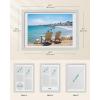imageSONGMICS A4 Picture Frame Collage for Wall Decor Set of 2 4x6 Multi Photo Frame for Desk 8x10 8x12 or 4x4 Photos with 6 Mats 9x12 Without Mat Glass Front 3 NonTrace Nails Rustic WhiteRustic White