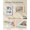 imageSONGMICS A4 Picture Frame Collage for Wall Decor Set of 2 4x6 Multi Photo Frame for Desk 8x10 8x12 or 4x4 Photos with 6 Mats 9x12 Without Mat Glass Front 3 NonTrace Nails Rustic WhiteRustic White