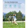 imageSONGMICS Badminton Net Height Adjustable Volleyball Net Pickleball Net for Junior Tennis Kids Indoor Outdoor Court Foldable Nylon Net with Poles 10ft13ft165ft WideBlue