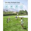 imageSONGMICS Badminton Net Height Adjustable Volleyball Net Pickleball Net for Junior Tennis Kids Indoor Outdoor Court Foldable Nylon Net with Poles 10ft13ft165ft WideBlack