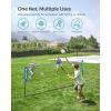 imageSONGMICS Badminton Net Height Adjustable Volleyball Net Pickleball Net for Junior Tennis Kids Indoor Outdoor Court Foldable Nylon Net with Poles 10ft13ft165ft WideBlue