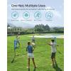 imageSONGMICS Badminton Net Height Adjustable Volleyball Net Pickleball Net for Junior Tennis Kids Indoor Outdoor Court Foldable Nylon Net with Poles 10ft13ft165ft WideBlue