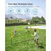 imageSONGMICS Badminton Net Height Adjustable Volleyball Net Pickleball Net for Junior Tennis Kids Indoor Outdoor Court Foldable Nylon Net with Poles 10ft13ft165ft WideYellow