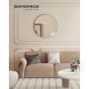 imageSONGMICS Bathroom Round Mirror for Wall 16 Inches Black Circle MirrorMetal Framefor Bathroom Over Sink Living Room Bedroom Entryway Hallway Ink Black ULWM104B01Ink Black
