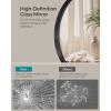 imageSONGMICS Bathroom Round Mirror for Wall 16 Inches Black Circle MirrorMetal Framefor Bathroom Over Sink Living Room Bedroom Entryway Hallway Ink Black ULWM104B01Ink Black
