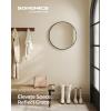 imageSONGMICS Bathroom Round Mirror for Wall 16 Inches Black Circle MirrorMetal Framefor Bathroom Over Sink Living Room Bedroom Entryway Hallway Ink Black ULWM104B01Ink Black