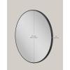 imageSONGMICS Bathroom Round Mirror for Wall 16 Inches Black Circle MirrorMetal Framefor Bathroom Over Sink Living Room Bedroom Entryway Hallway Ink Black ULWM104B01Ink Black