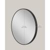 imageSONGMICS Bathroom Round Mirror for Wall 16 Inches Black Circle MirrorMetal Framefor Bathroom Over Sink Living Room Bedroom Entryway Hallway Ink Black ULWM104B01Ink Black