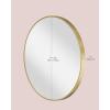 imageSONGMICS Bathroom Round Mirror for Wall 16 Inches Black Circle MirrorMetal Framefor Bathroom Over Sink Living Room Bedroom Entryway Hallway Ink Black ULWM104B01Ink Metallic Gold