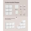 imageSONGMICS Cube Storage Organizer with Storage Boxes Set of 6Cube Organizer 6 Collapsible NonWoven Fabric Bins Customizable SpaceSaving Bedroom Ink Black and Dove Gray ULPC062B01Cloud White