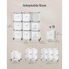 imageSONGMICS Cube Storage Organizer with Storage Boxes Set of 6Cube Organizer 6 Collapsible NonWoven Fabric Bins Customizable SpaceSaving Bedroom Ink Black and Dove Gray ULPC062B01Cloud White