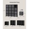 imageSONGMICS Cube Storage Organizer with Storage Boxes Set of 6Cube Organizer 6 Collapsible NonWoven Fabric Bins Customizable SpaceSaving Bedroom Ink Black and Dove Gray ULPC062B01Ink Black  Dove Gray