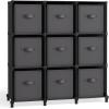 imageSONGMICS Cube Storage Organizer with Storage Boxes Set of 6Cube Organizer 6 Collapsible NonWoven Fabric Bins Customizable SpaceSaving Bedroom Ink Black and Dove Gray ULPC062B01Ink Black  Dove Gray