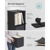 imageSONGMICS Cube Storage Organizer with Storage Boxes Set of 6Cube Organizer 6 Collapsible NonWoven Fabric Bins Customizable SpaceSaving Bedroom Ink Black and Dove Gray ULPC062B01Ink Black  Dove Gray