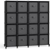 imageSONGMICS Cube Storage Organizer with Storage Boxes Set of 6Cube Organizer 6 Collapsible NonWoven Fabric Bins Customizable SpaceSaving Bedroom Ink Black and Dove Gray ULPC062B01Ink Black  Dove Gray