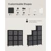 imageSONGMICS Cube Storage Organizer with Storage Boxes Set of 6Cube Organizer 6 Collapsible NonWoven Fabric Bins Customizable SpaceSaving Bedroom Ink Black and Dove Gray ULPC062B01Ink Black  Dove Gray