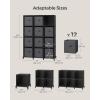 imageSONGMICS Cube Storage Organizer with Storage Boxes Set of 6Cube Organizer 6 Collapsible NonWoven Fabric Bins Customizable SpaceSaving Bedroom Ink Black and Dove Gray ULPC062B01Ink Black  Dove Gray