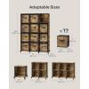 imageSONGMICS Cube Storage Organizer with Storage Boxes Set of 6Cube Organizer 6 Collapsible NonWoven Fabric Bins Customizable SpaceSaving Bedroom Ink Black and Dove Gray ULPC062B01Rustic Brown