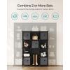 imageSONGMICS Cube Storage Organizer with Storage Boxes Set of 6Cube Organizer 6 Collapsible NonWoven Fabric Bins Customizable SpaceSaving Bedroom Ink Black and Dove Gray ULPC062B01Ink Black  Dove Gray