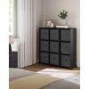 imageSONGMICS Cube Storage Organizer with Storage Boxes Set of 6Cube Organizer 6 Collapsible NonWoven Fabric Bins Customizable SpaceSaving Bedroom Ink Black and Dove Gray ULPC062B01Ink Black  Dove Gray
