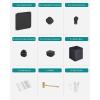 imageSONGMICS Cube Storage Organizer with Storage Boxes Set of 6Cube Organizer 6 Collapsible NonWoven Fabric Bins Customizable SpaceSaving Bedroom Ink Black and Dove Gray ULPC062B01Ink Black  Dove Gray