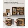 imageSONGMICS Cube Storage Organizer with Storage Boxes Set of 6Cube Organizer 6 Collapsible NonWoven Fabric Bins Customizable SpaceSaving Bedroom Ink Black and Dove Gray ULPC062B01Rustic Brown