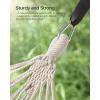 imageSONGMICS Double Hammock 984 x 591 Inches 660 lb Load Capacity with Hanging Straps Carabiners Carry Bag for Garden Outdoor Camping Blue and Yellow Stripes UGDC15YUBeige
