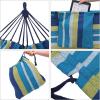 imageSONGMICS Double Hammock 984 x 591 Inches 660 lb Load Capacity with Hanging Straps Carabiners Carry Bag for Garden Outdoor Camping Blue and Yellow Stripes UGDC15YUBlue  Yellow Stripes