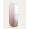 imageSONGMICS Full Length Wall Mirror Over The Door Mirror 472quot x 185quot Arched Hanging Mirror Frameless Glass Mirror Decor for Bedroom Living Room Dressing Room Black ULFM010B01Geometric