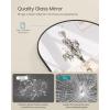 imageSONGMICS Full Length Wall Mirror Over The Door Mirror 472quot x 185quot Arched Hanging Mirror Frameless Glass Mirror Decor for Bedroom Living Room Dressing Room Black ULFM010B01Rectangle