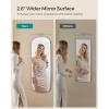 imageSONGMICS Full Length Wall Mirror Over The Door Mirror 472quot x 185quot Arched Hanging Mirror Frameless Glass Mirror Decor for Bedroom Living Room Dressing Room Black ULFM010B01Geometric