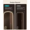 imageSONGMICS Full Length Wall Mirror Over The Door Mirror 472quot x 185quot Arched Hanging Mirror Frameless Glass Mirror Decor for Bedroom Living Room Dressing Room Black ULFM010B01LED Geometric